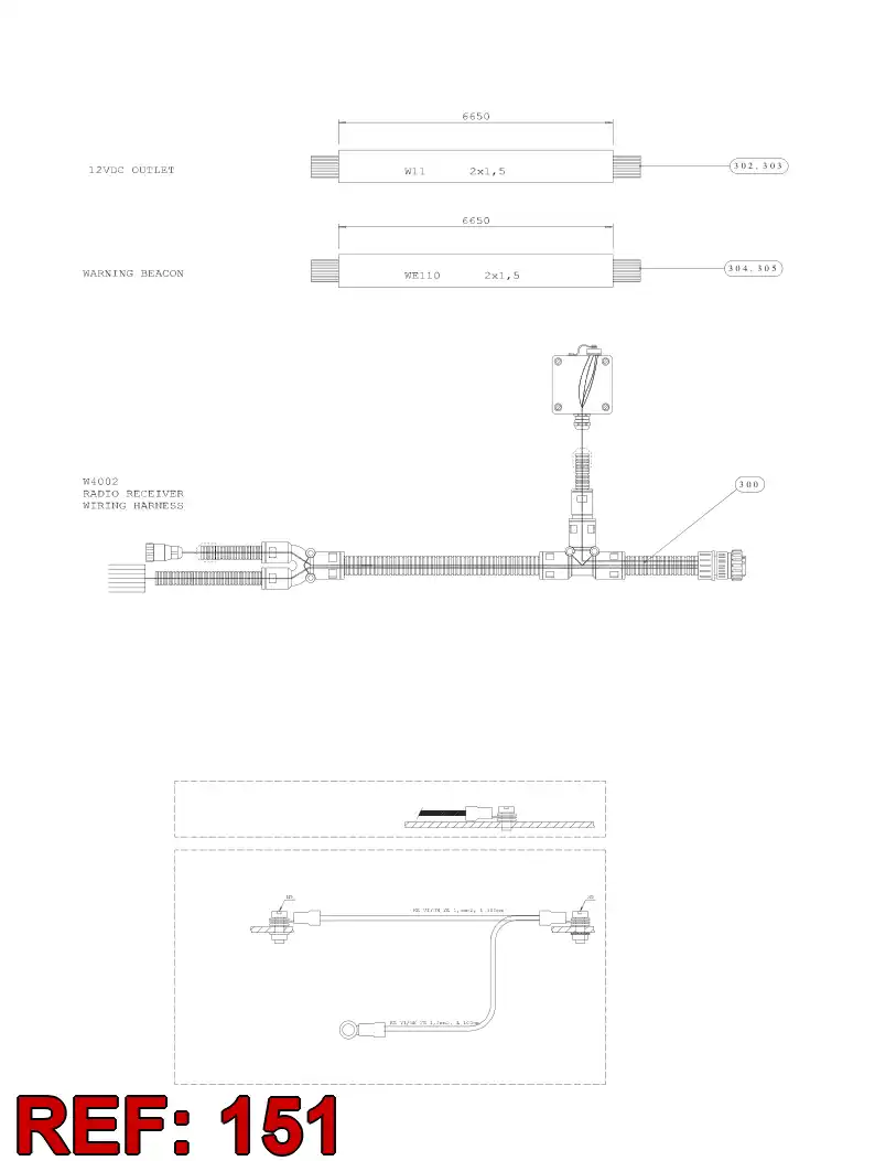 55089707 550 897 07 Terminal strip accessory - Sandvik Technical Drawing