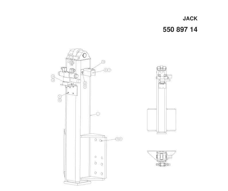 55089714a 550 897 14a REAR SUPPORT - Sandvik Technical Drawing