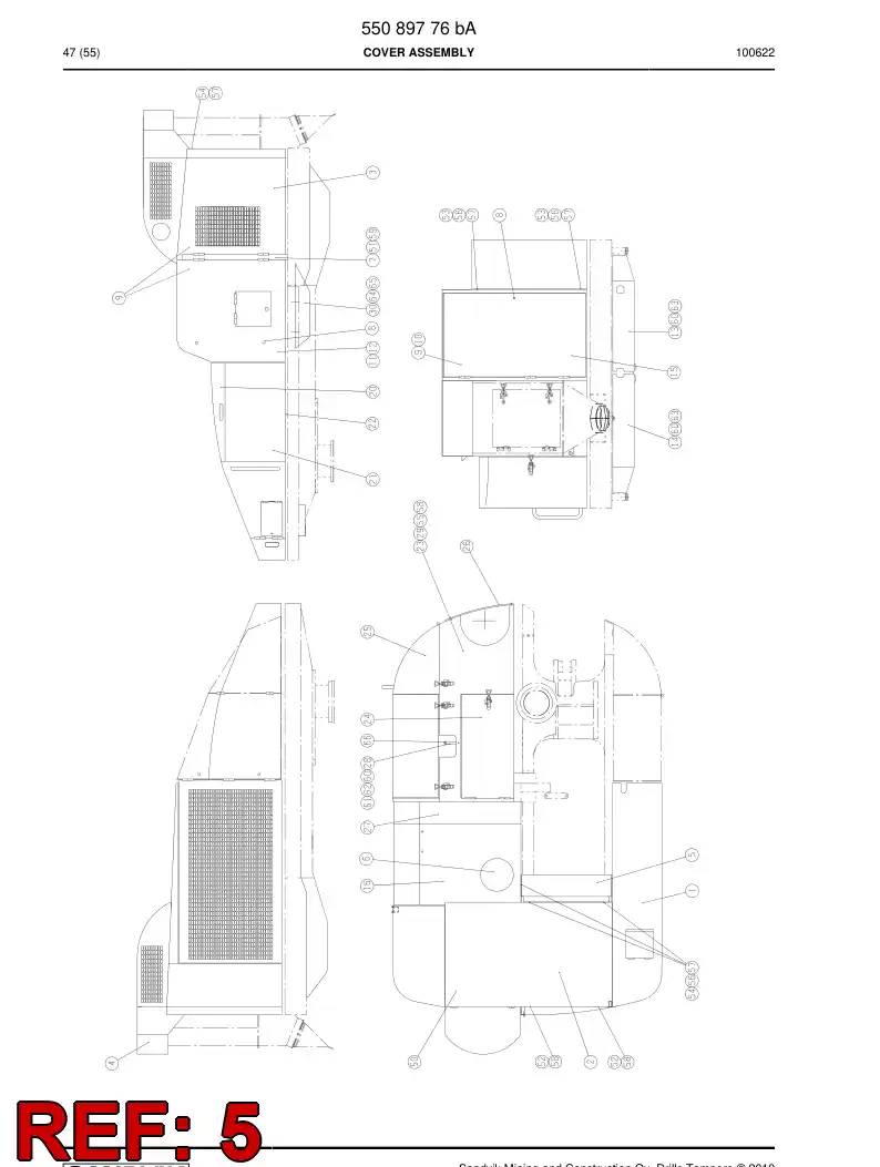 55089777 550 897 77 Cover - Sandvik Technical Drawing