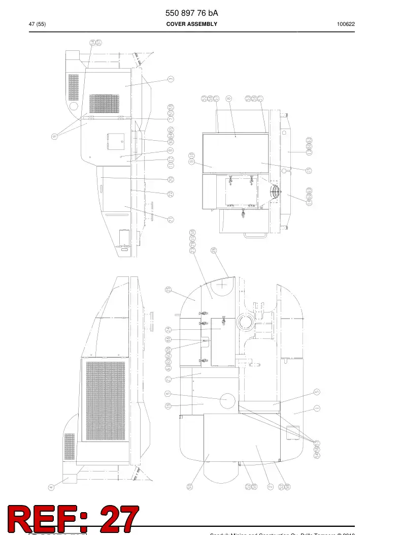 55089785 550 897 85 Plate - Sandvik Technical Drawing