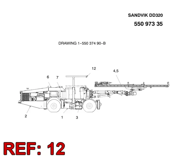 55089895 550 898 95 LIGHT - Sandvik Technical Drawing