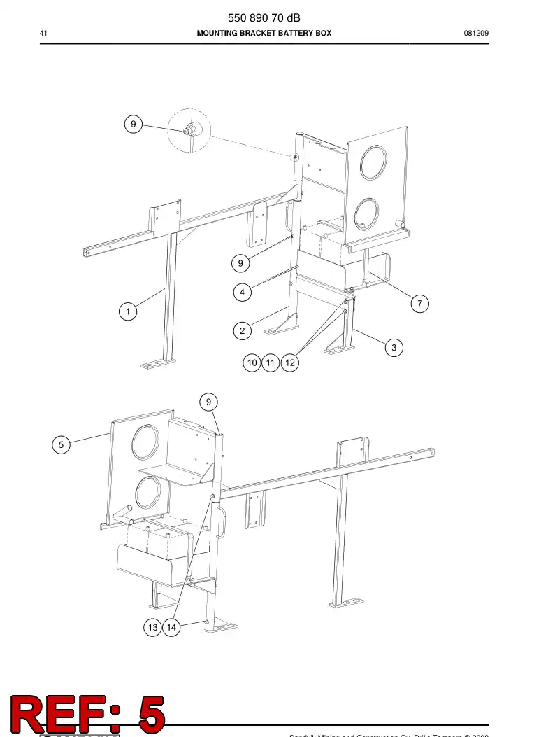 55090044 550 900 44 Bracket - Sandvik Technical Drawing