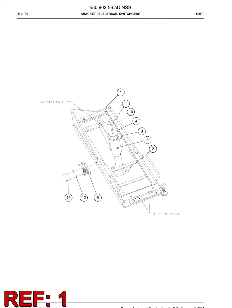 55090250 550 902 50 Bracket - Sandvik Technical Drawing