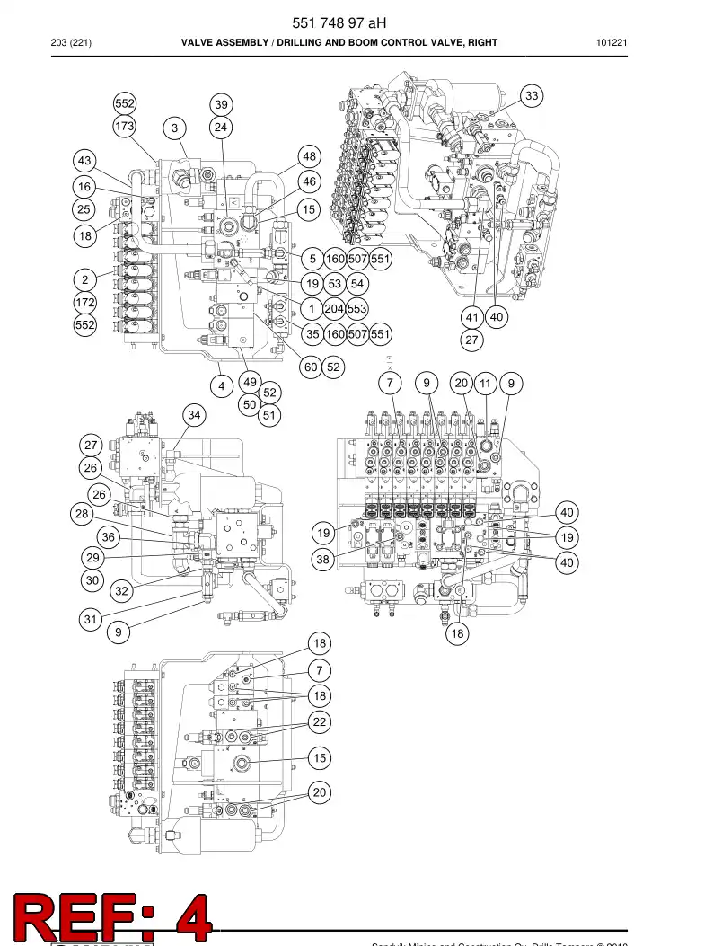 55090312 550 903 12 Supporting block - Sandvik Technical Drawing