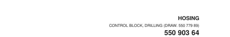 55090364b 550 903 64b HOSE LIST, CONTROL BLOCK, DRIL - Sandvik Technical Drawing