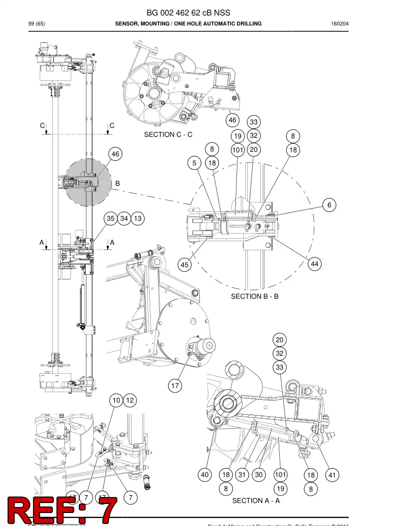 55090502 550 905 02 Plate - Sandvik Technical Drawing