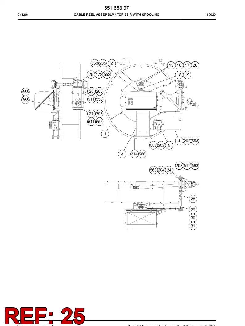 55090508 550 905 08 Mounting plate - Sandvik Technical Drawing