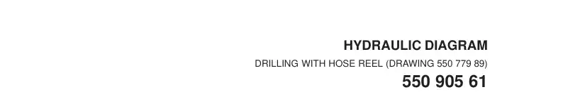 55090561 550 905 61 HOSE LIST, DRILLING WITH HOSE - Sandvik Technical Drawing