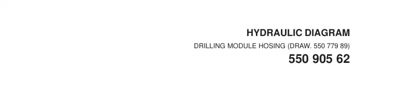 55090562b 550 905 62b HOSE LIST, DRILLING MODULE (3- - Sandvik Technical Drawing