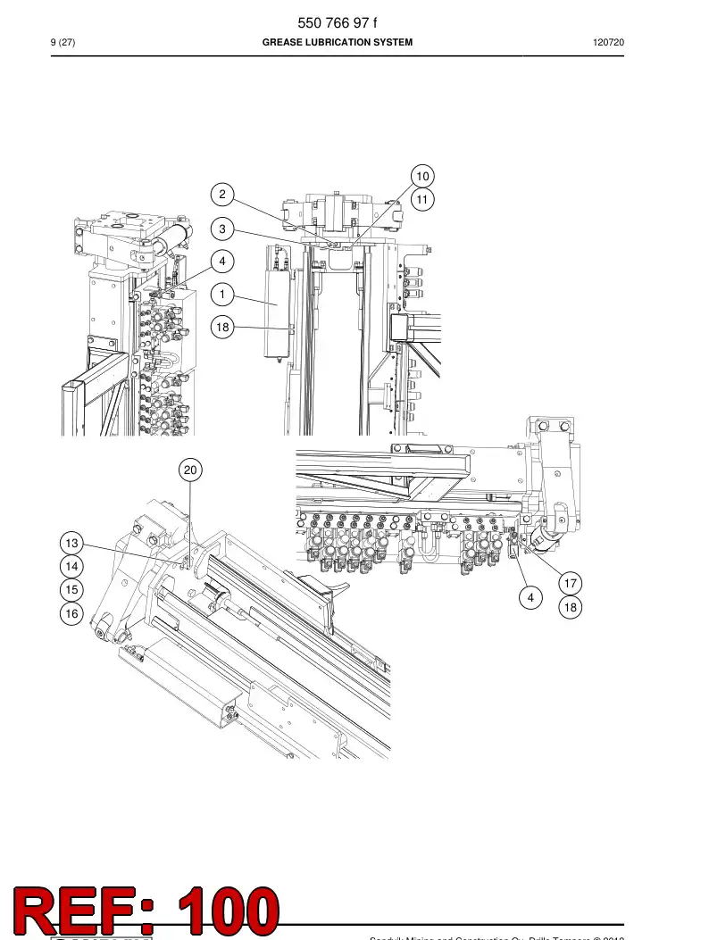 55090616a 550 906 16a Hosing - Sandvik Technical Drawing