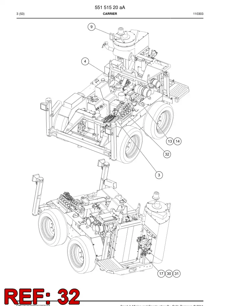 55090629a 550 906 29a CONTROL BOX ASSEMBLY - Sandvik Technical Drawing