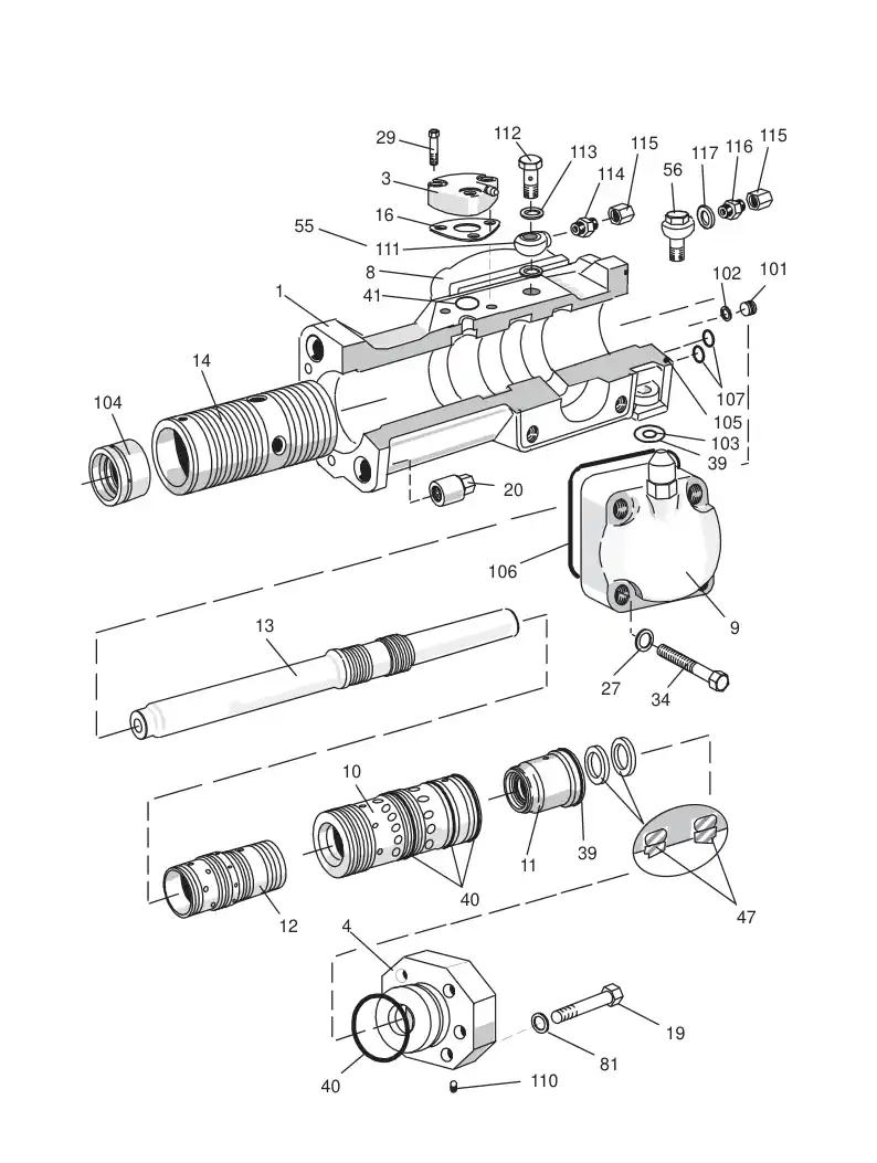 55090717 550 907 17 HYDRAULIC ROCK DRILL HF800T - Sandvik Technical Drawing
