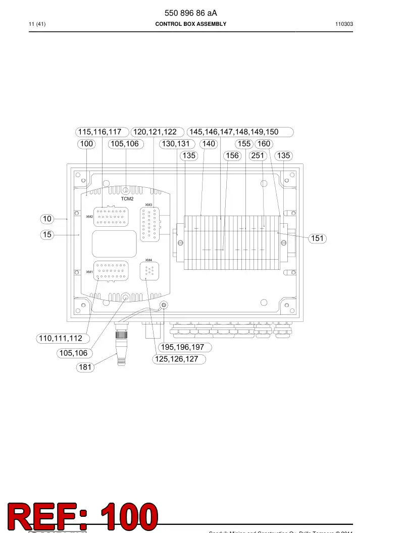 55090730b 550 907 30b Programmed electronic assembly - Sandvik Technical Drawing