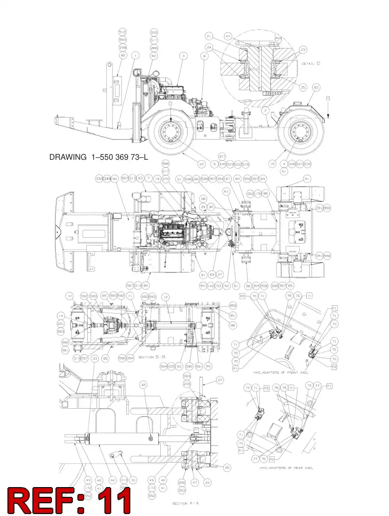 55090746 550 907 46 DRIVE SHAFT - Sandvik Technical Drawing