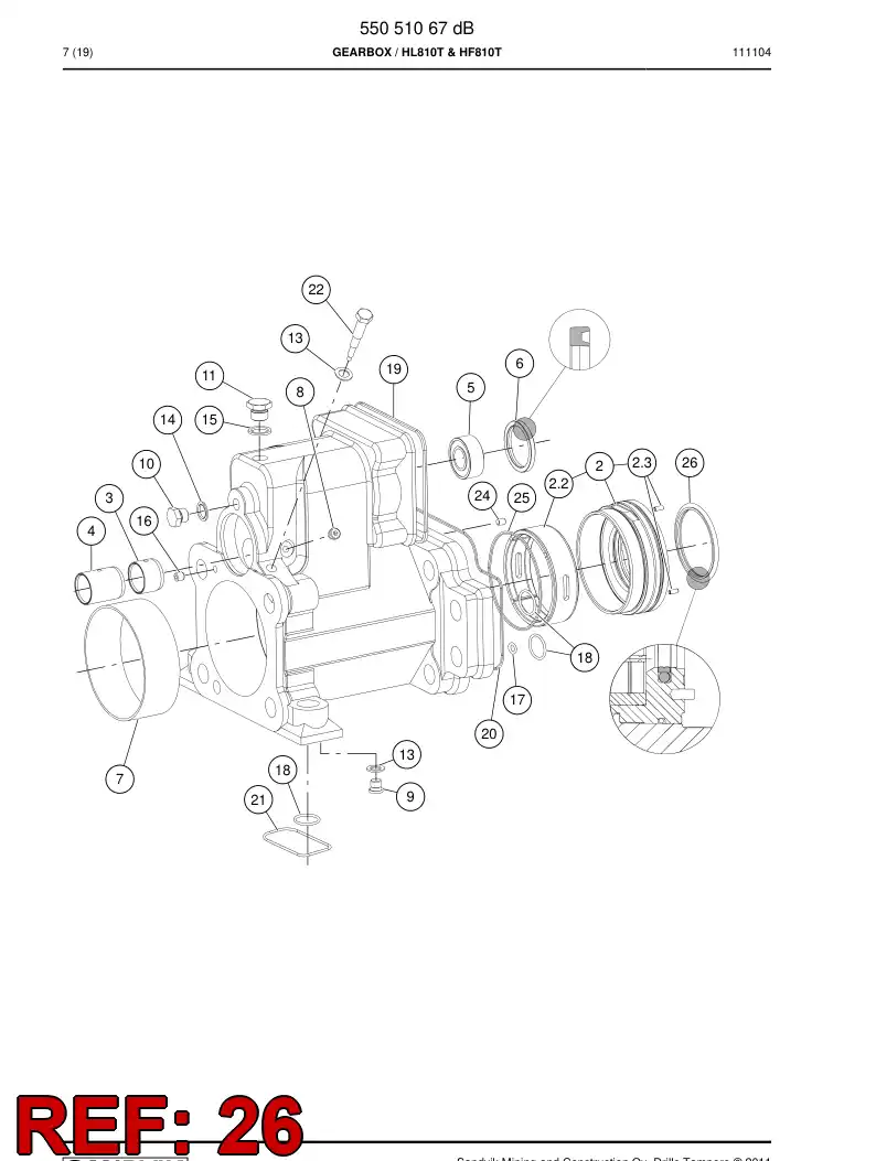 55090747a 550 907 47a Seal, Rod - Sandvik Technical Drawing