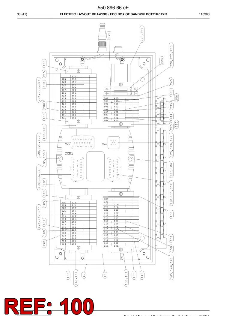 55090749b 550 907 49b Programmed electronic assembly - Sandvik Technical Drawing