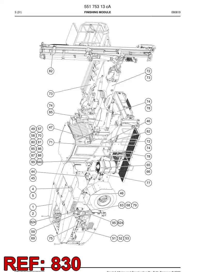 55090770 550 907 70 Transportation drawing - Sandvik Technical Drawing