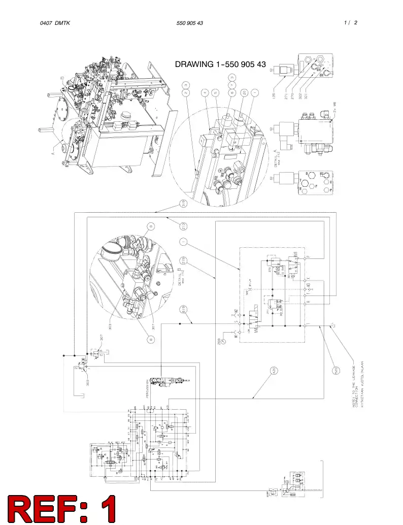 55090788 550 907 88 VALVE ASSEMBLY - Sandvik Technical Drawing
