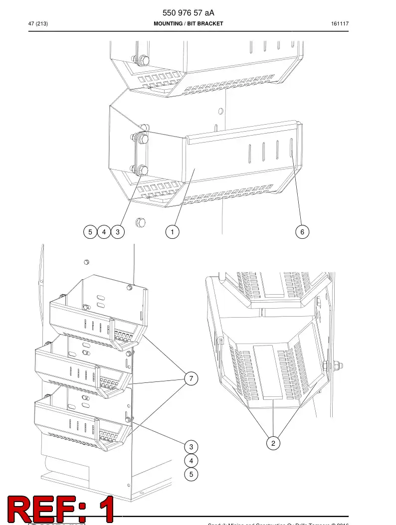 55090872 550 908 72 Bracket - Sandvik Technical Drawing