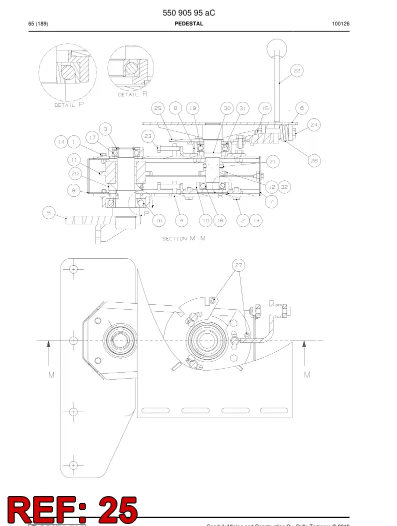 55090904 550 909 04 Plate - Sandvik Technical Drawing