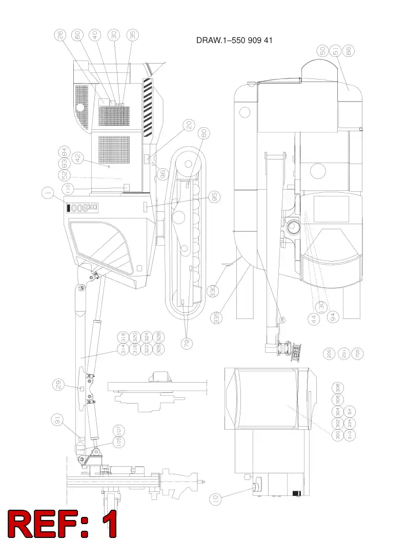 55090950 550 909 50 DECAL SET - Sandvik Technical Drawing