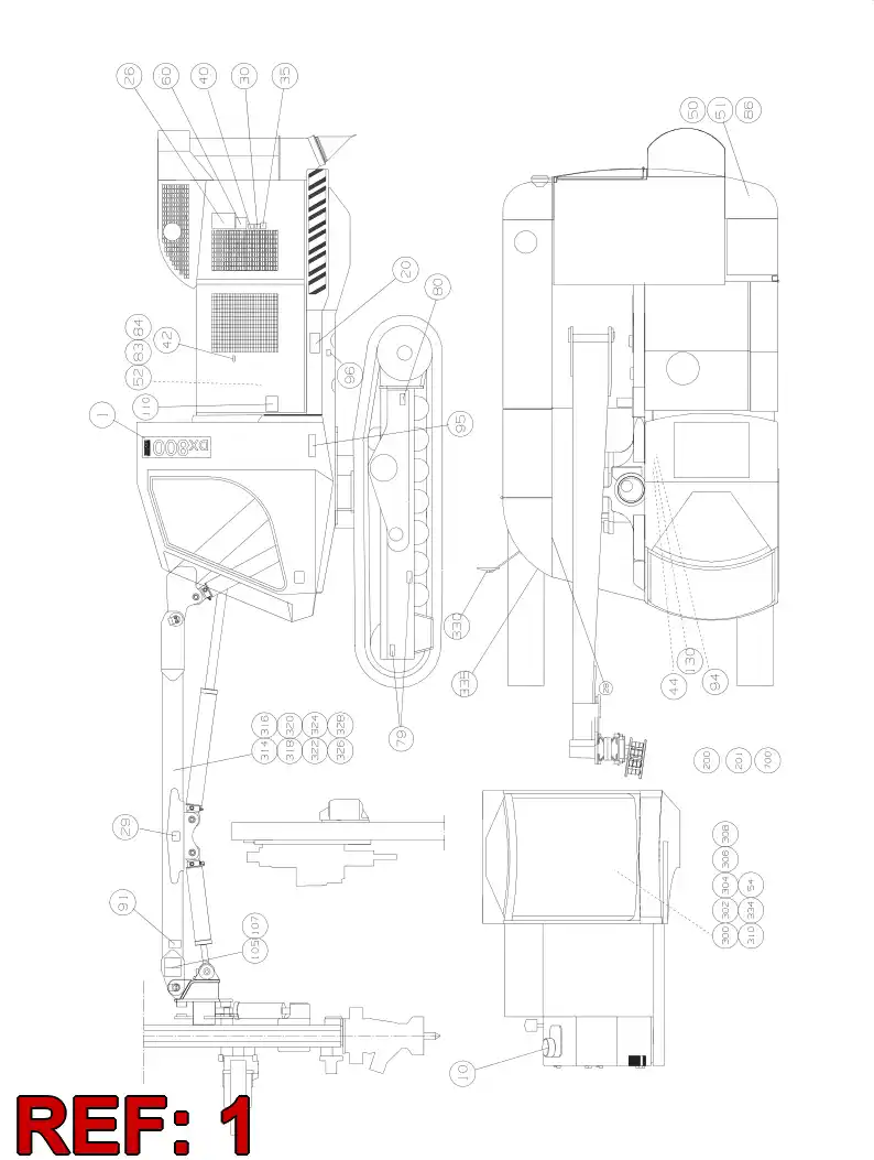 55090954 550 909 54 DECAL SET - Sandvik Technical Drawing