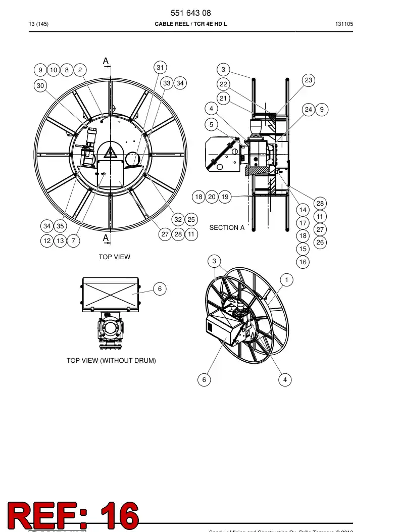 55091054a 550 910 54a Bolt - Sandvik Technical Drawing