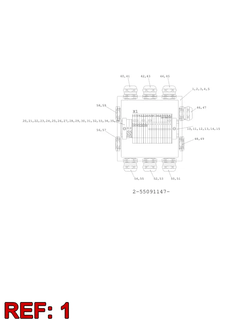 55091146 550 911 46 STAINLESS STEEL ENCLOSURE - Sandvik Technical Drawing