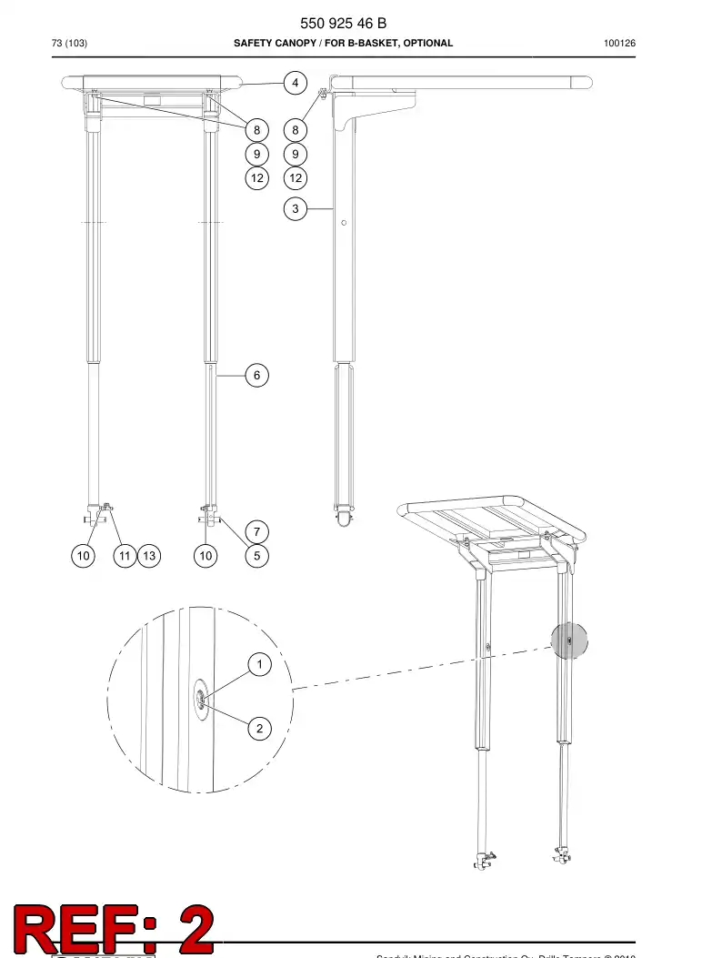 55091269 550 912 69 Pin - Sandvik Technical Drawing