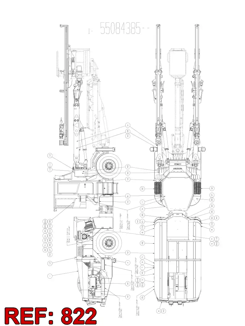 55091365 550 913 65 DECAL - Sandvik Technical Drawing