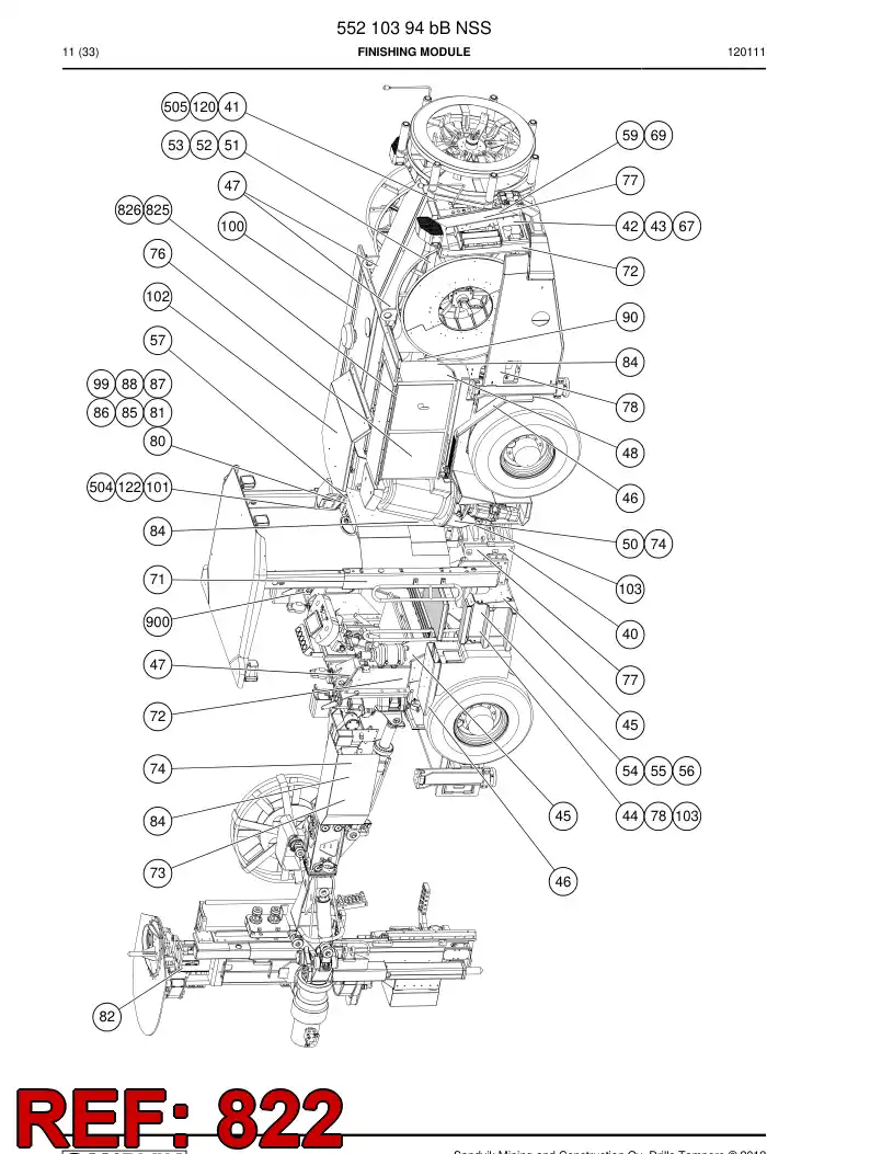 55091368a 550 913 68a Decal - Sandvik Technical Drawing