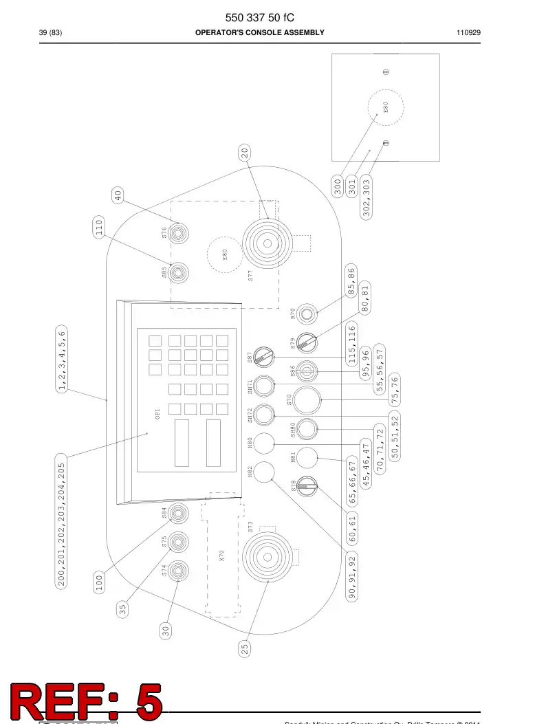 55091485 550 914 85 Decal - Sandvik Technical Drawing