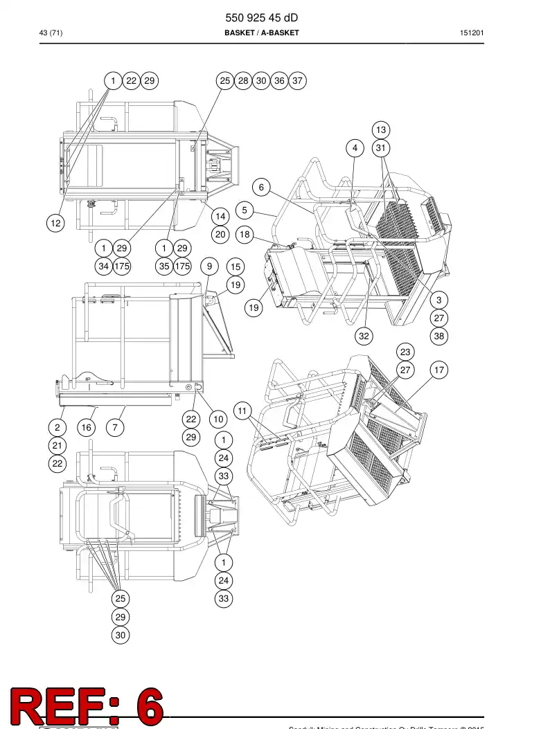 55091577a 550 915 77a Door - Sandvik Technical Drawing