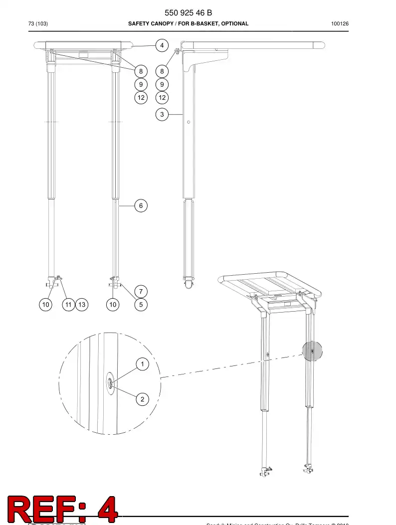 55091586 550 915 86 Welding assembly - Sandvik Technical Drawing
