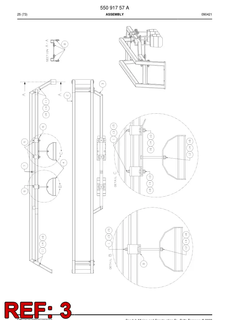 55091600 550 916 00 Welding assembly - Sandvik Technical Drawing