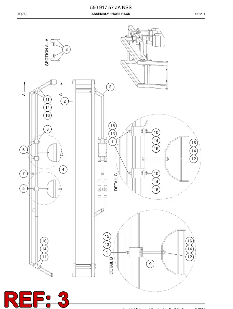 55091600a 550 916 00a Welding assembly - Sandvik Technical Drawing