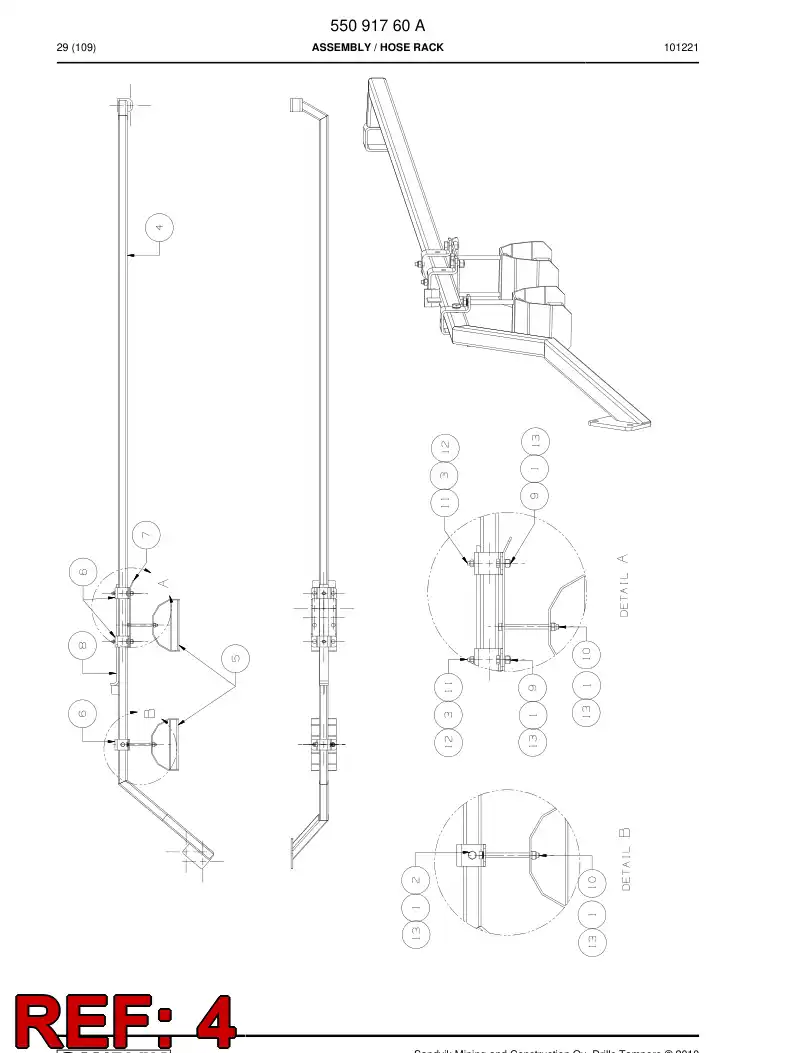 55091603 550 916 03 Welding assembly - Sandvik Technical Drawing