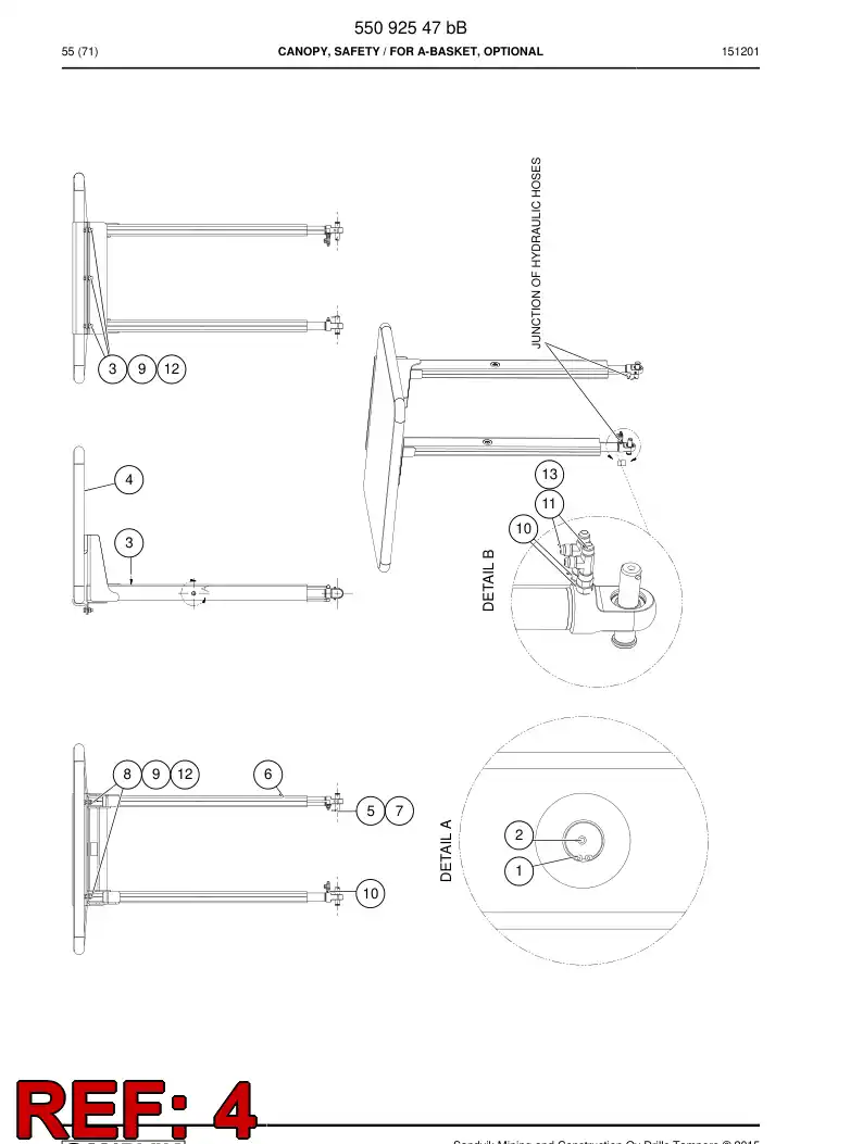 55091604b 550 916 04b Welding assembly - Sandvik Technical Drawing