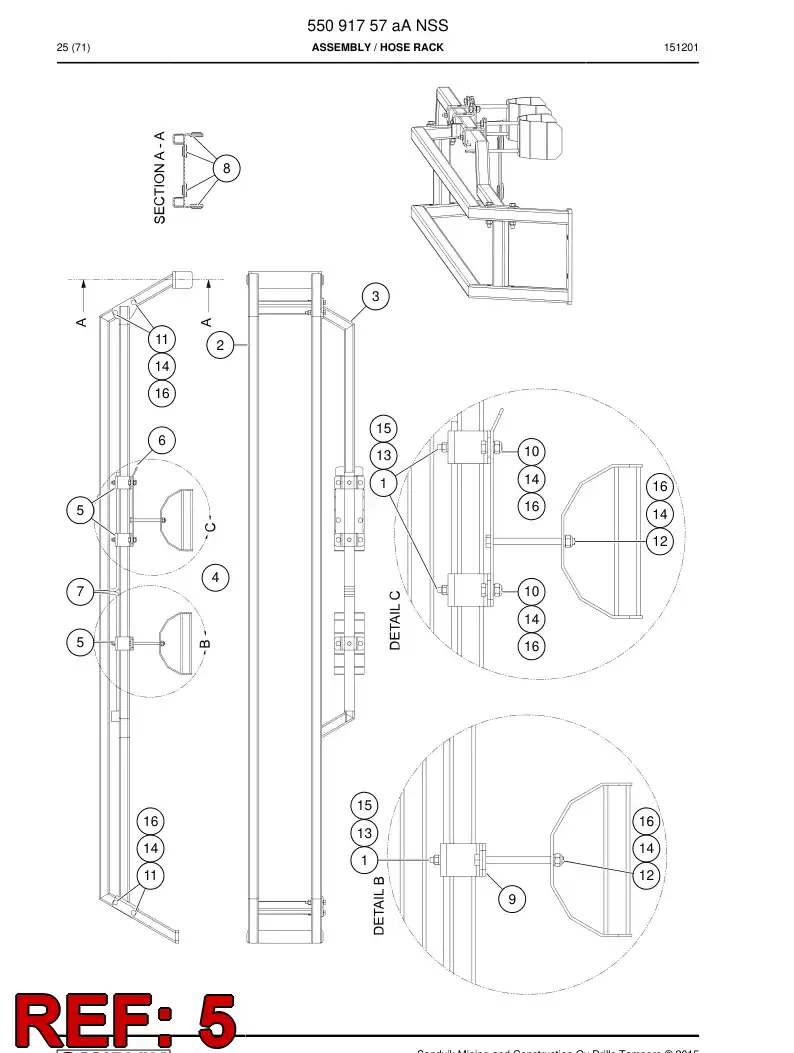 55091638a 550 916 38a Plate - Sandvik Technical Drawing