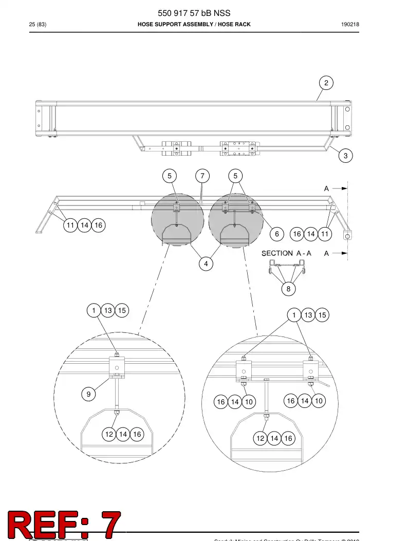 55091639b 550 916 39b Plate - Sandvik Technical Drawing