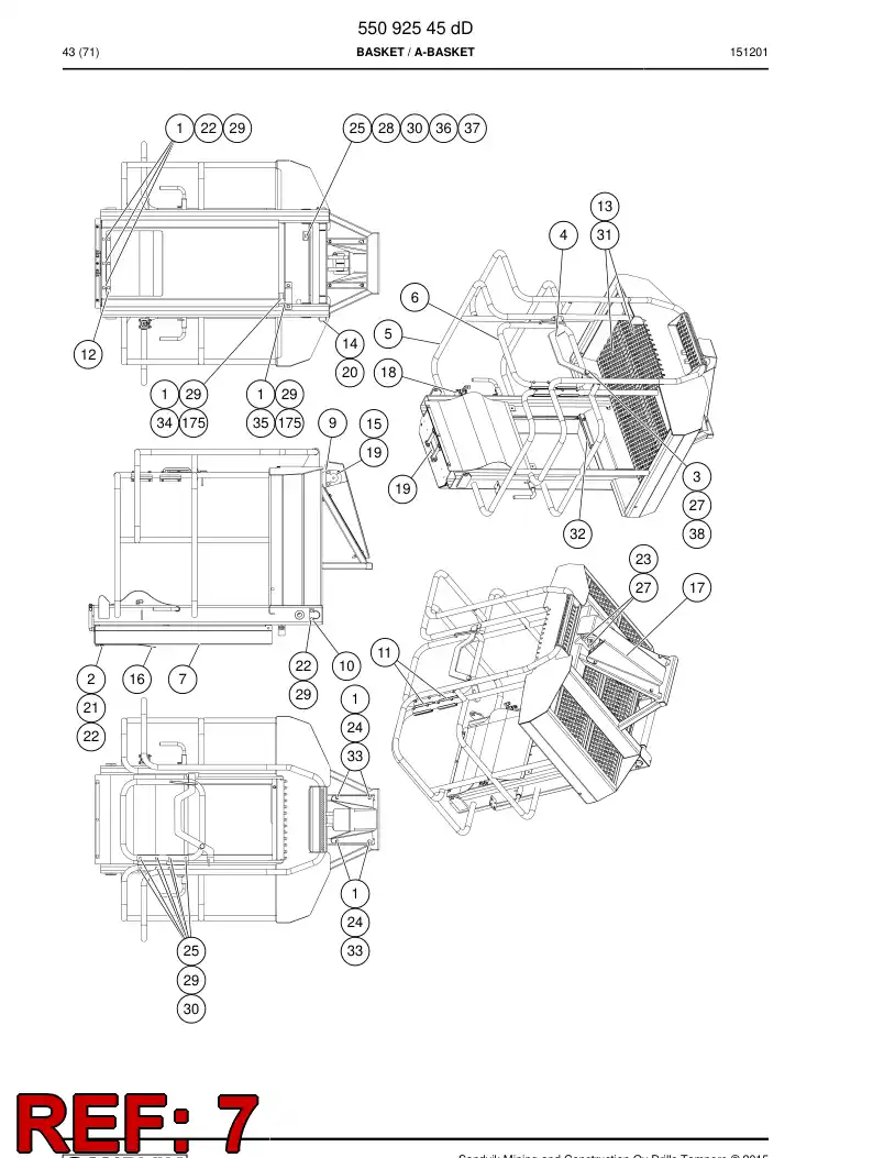 55091693a 550 916 93a Plate - Sandvik Technical Drawing
