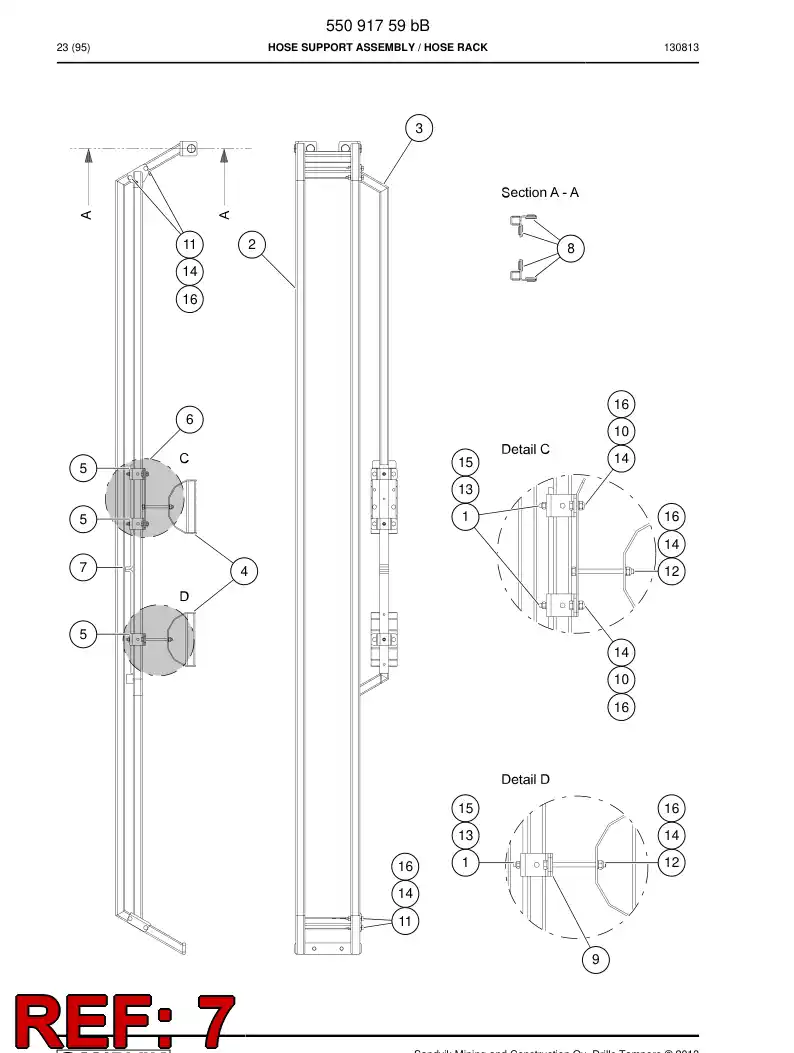 55091742a 550 917 42a Slide - Sandvik Technical Drawing