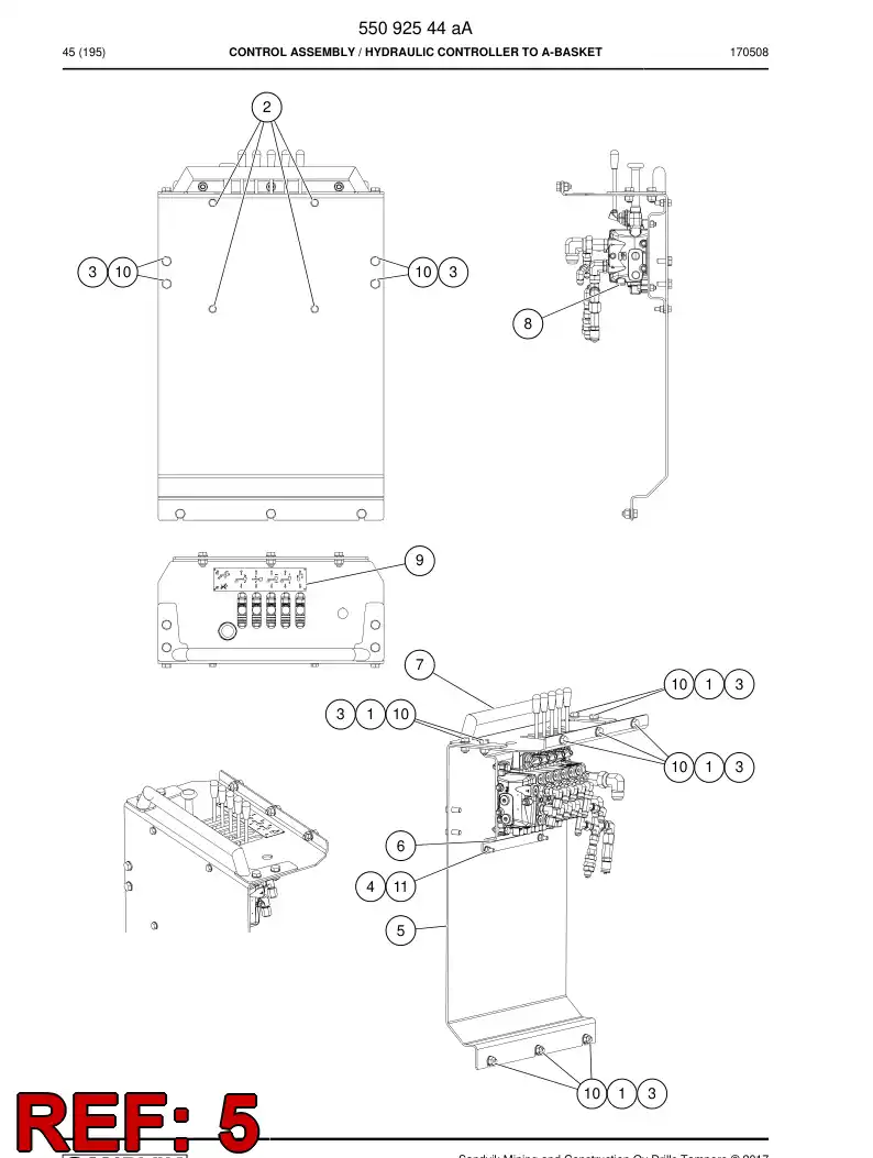 55091764b 550 917 64b Plate - Sandvik Technical Drawing