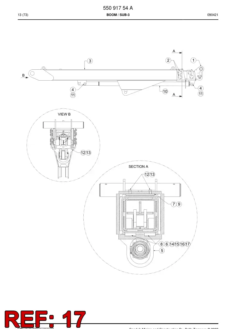55091929 550 919 29 Shim - Sandvik Technical Drawing