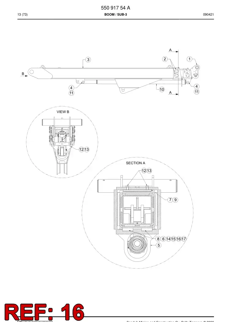 55091930 550 919 30 Shim - Sandvik Technical Drawing