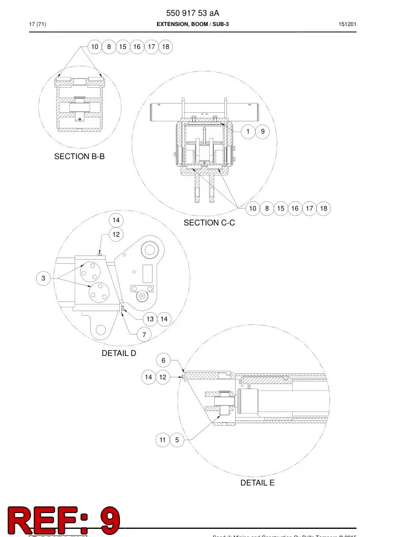 55091933a 550 919 33a Shim - Sandvik Technical Drawing