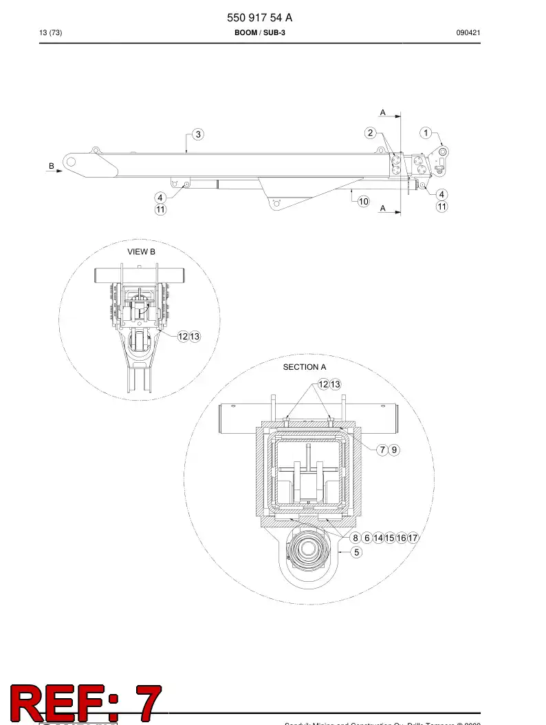 55091934 550 919 34 Shim - Sandvik Technical Drawing