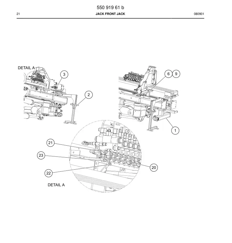 55091961b 550 919 61b JACK - Sandvik Technical Drawing