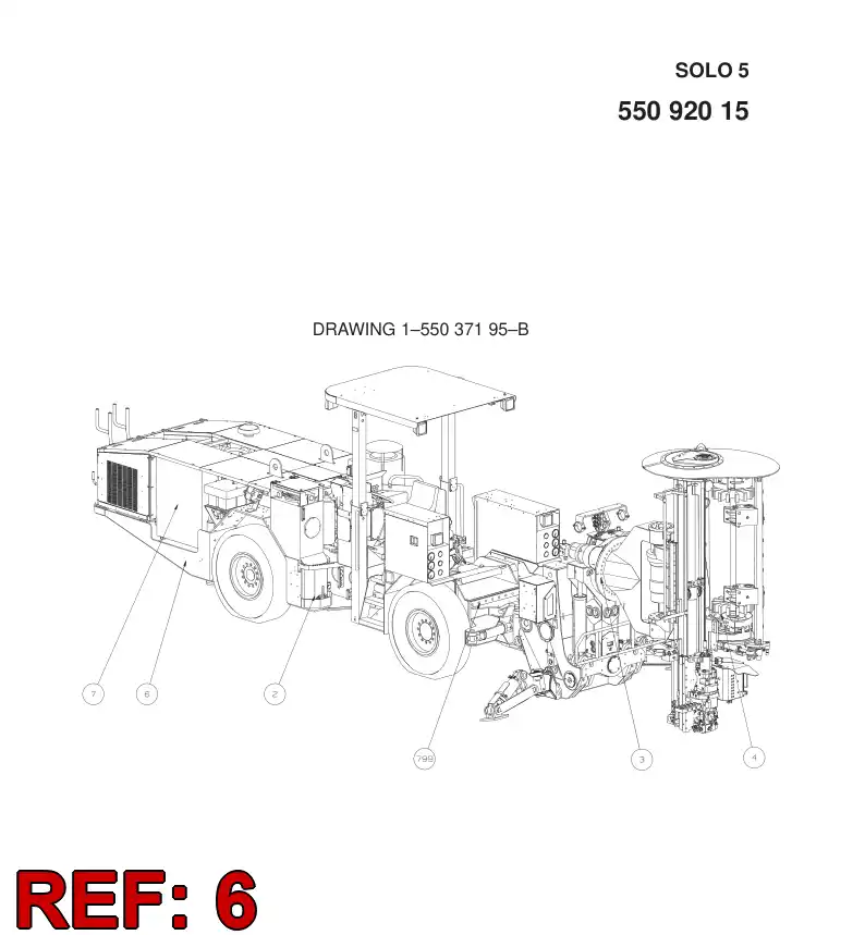 55092012 550 920 12 FINISHING MODULE - Sandvik Technical Drawing