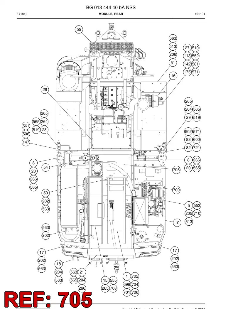 55092091 550 920 91 Bracket - Sandvik Technical Drawing